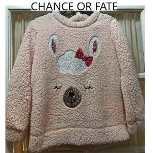 Chance or Fate fuzzy long-sleeve sherpa pullover; girls' size L